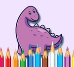 Livre de coloriage : Dinosaure avec des fleurs